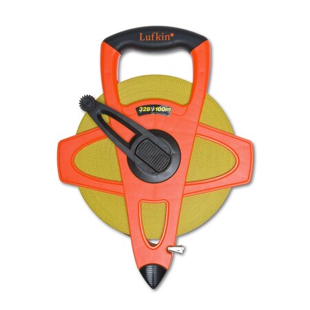 Crescent Lufkin 1/2" x 300' Hi-Viz Orange Engineer's Fiberglass Tape Measure FE300D